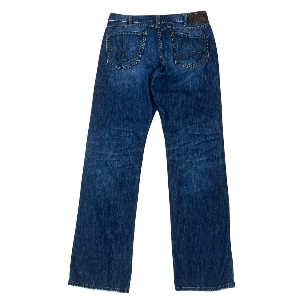 Silver Jeans Garner Relaxed Straight Mens 32x34, Fits 33x34 Dark Wash Denim - Picture 2 of 8